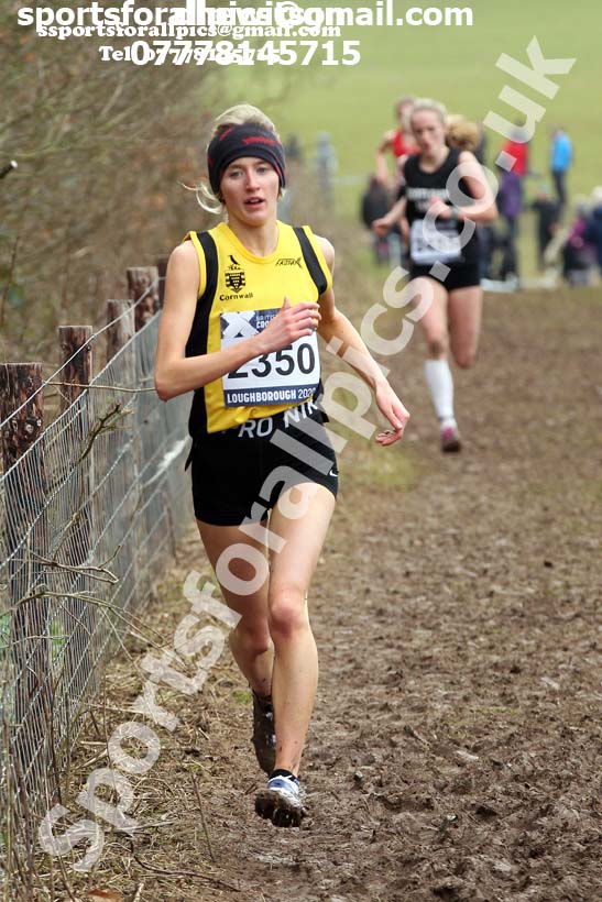 Womens under-20s, 2020 British Athletics Inter Counties Cross Country Champs., Prestwold Hall, Loughborough. Photo: David T. Hewitson/Sports for All Pics